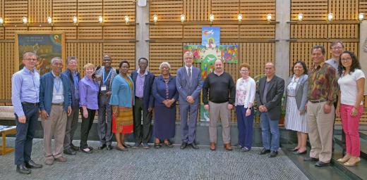 Participants of the 2019 Retreat of Newly Elected Leaders with LWF General Secretary Rev Dr Martin Junge and LWF Area Secretaries. Photo: LWF/C. KÃ¤stner