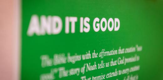 One of the panels of the âAnd It Is Goodâ photo exhibition. Photo: LWF/S. Gallay