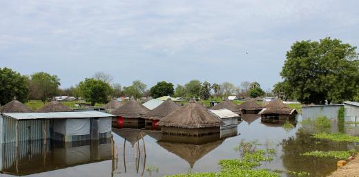 In the Hai-Machuor area in Bor all residents have been displaced by flooding. Photo: LWF/M. Chol