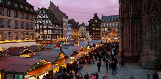 A view of the Christmas market in Strasbourg, France. Photo: PhotothÃ¨que Alsace/Ch. Hamm