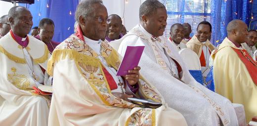 ELCT bishops at the churchâs 50th anniversary celebrations in 2013. Photo: LWF/H. Martinussen