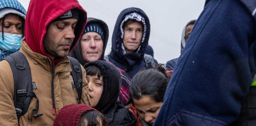 Ukrainian refugees at the border between Ukraine and Poland. Photo: Frank Schultze / Diakonie Katastrophenhilfe