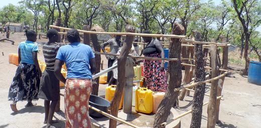 One of the new boreholes in Adjumani. Photo: LWF Uganda