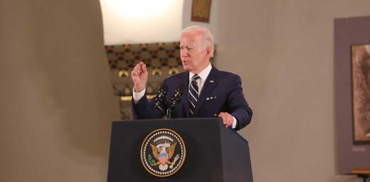 US President Joe Biden at Augusta Victoria Hospital