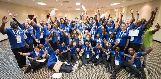 At the end of the May 2017 LWF Twelfth Assembly in Windhoek, Namibia, stewards and volunteers received diplomas as a token of gratitude from the LWF leadership. Photo: LWF/Albin Hillert 