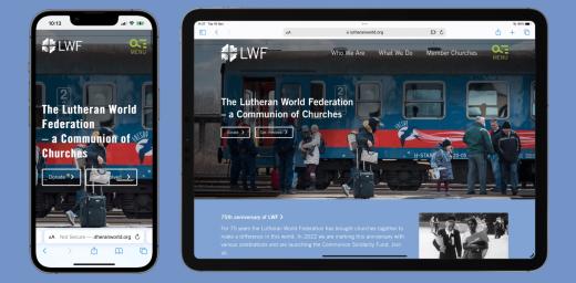 New LWF website. Photo: LWF/A. Danielsson